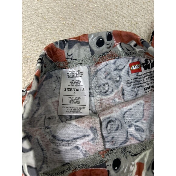 SGI Apparel Lego Star Wars Baby Yoda Childrens Pajamas Size 4T 2 Pairs - Picture 7 of 8